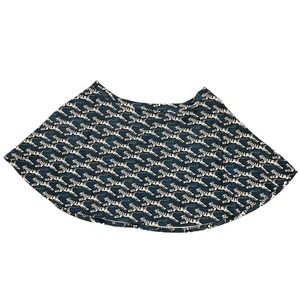 JETE Womens Skirt Blue Tiger Print Circle Skirt Stretch Plus Size 3X